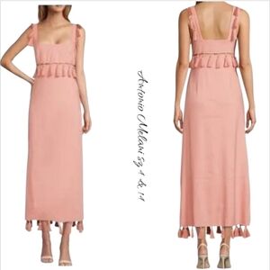 Antonio Melani X Nat Note Cici Tassel Linen Fringe Maxi Dress